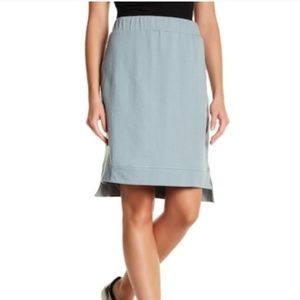 H by Bordeaux SZ M Blue Terry Skirt High-Low NWT